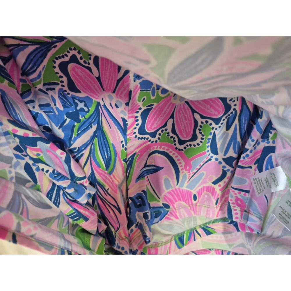 Lilly Pulitzer Gecko Green Tiger Sunrise Lana Skort Romper Small - Picture 5 of 8
